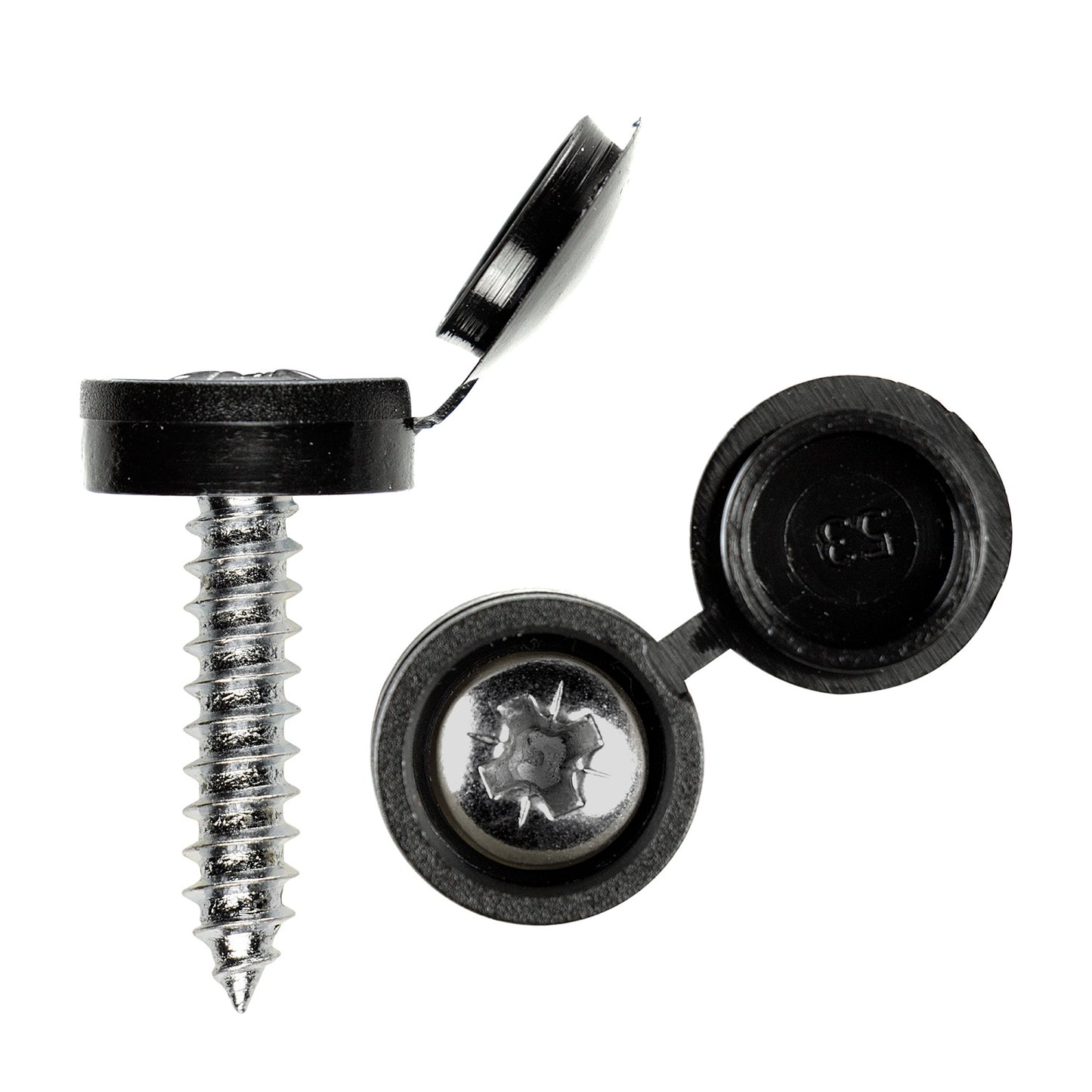 Self Tapping Screws + Black Caps (per 100)