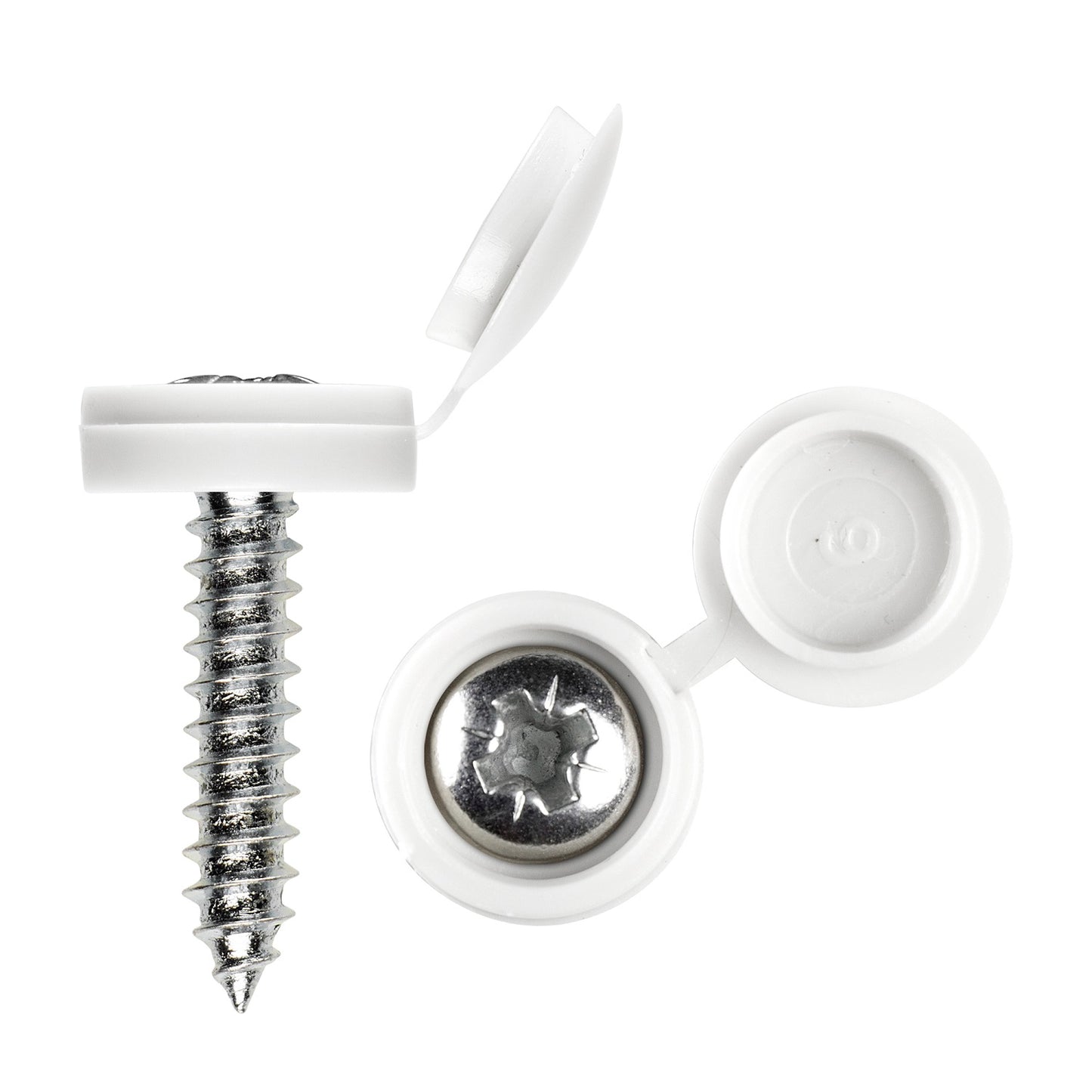 Self Tapping Screws +Brilliant White Caps (per100)