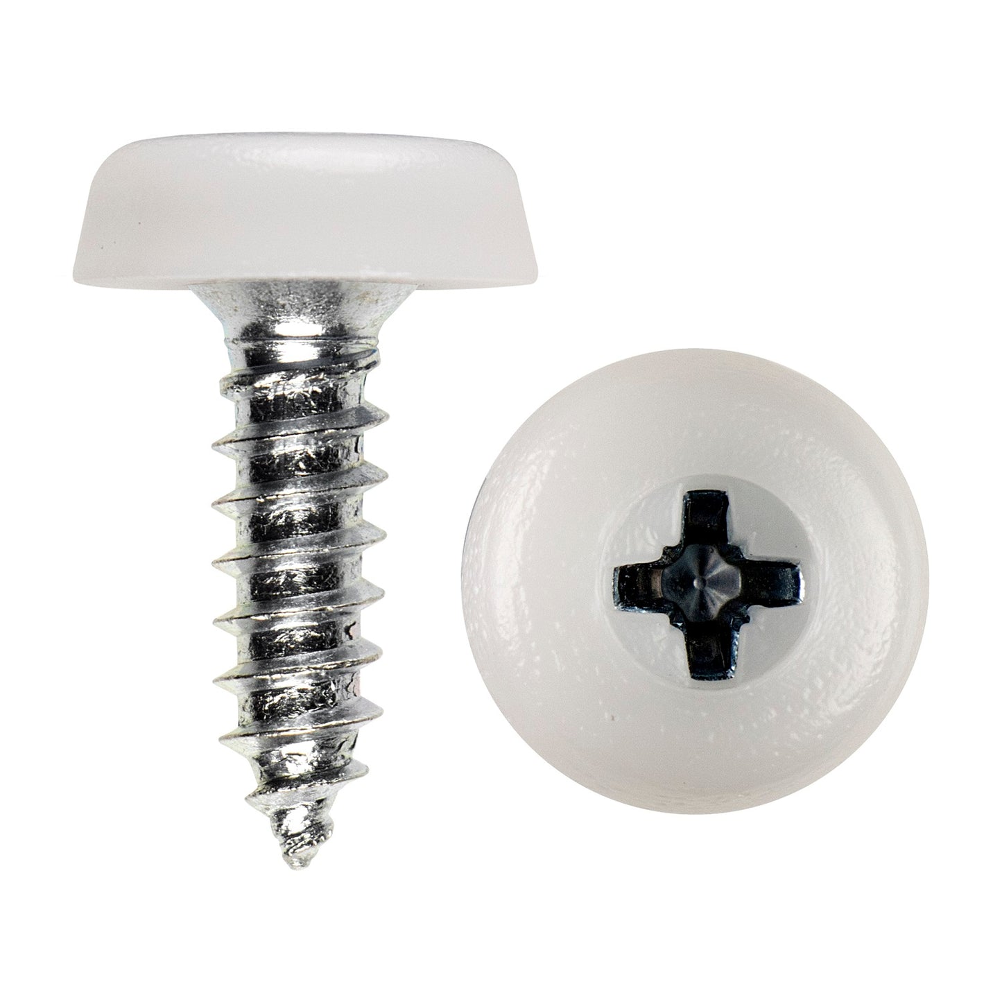 White POLYTOP Screws (per 100)