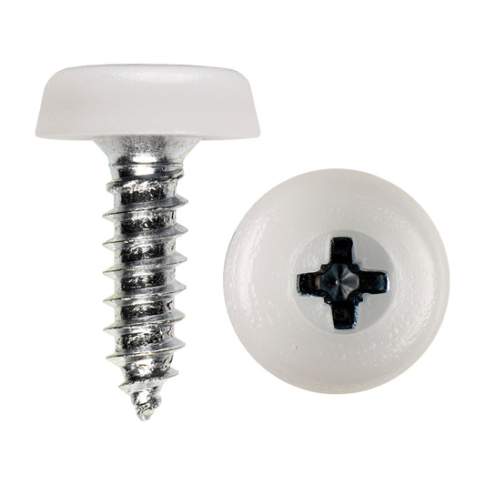 White POLYTOP Screws (per 100)