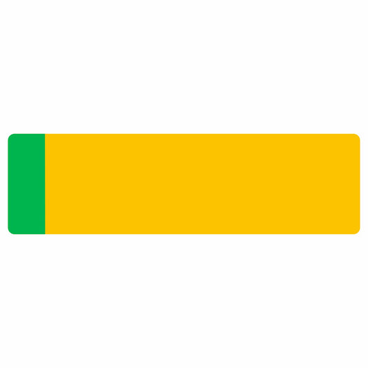 Oversize car Nikkalite™ yellow reflective 533mm x 152mm with green flash