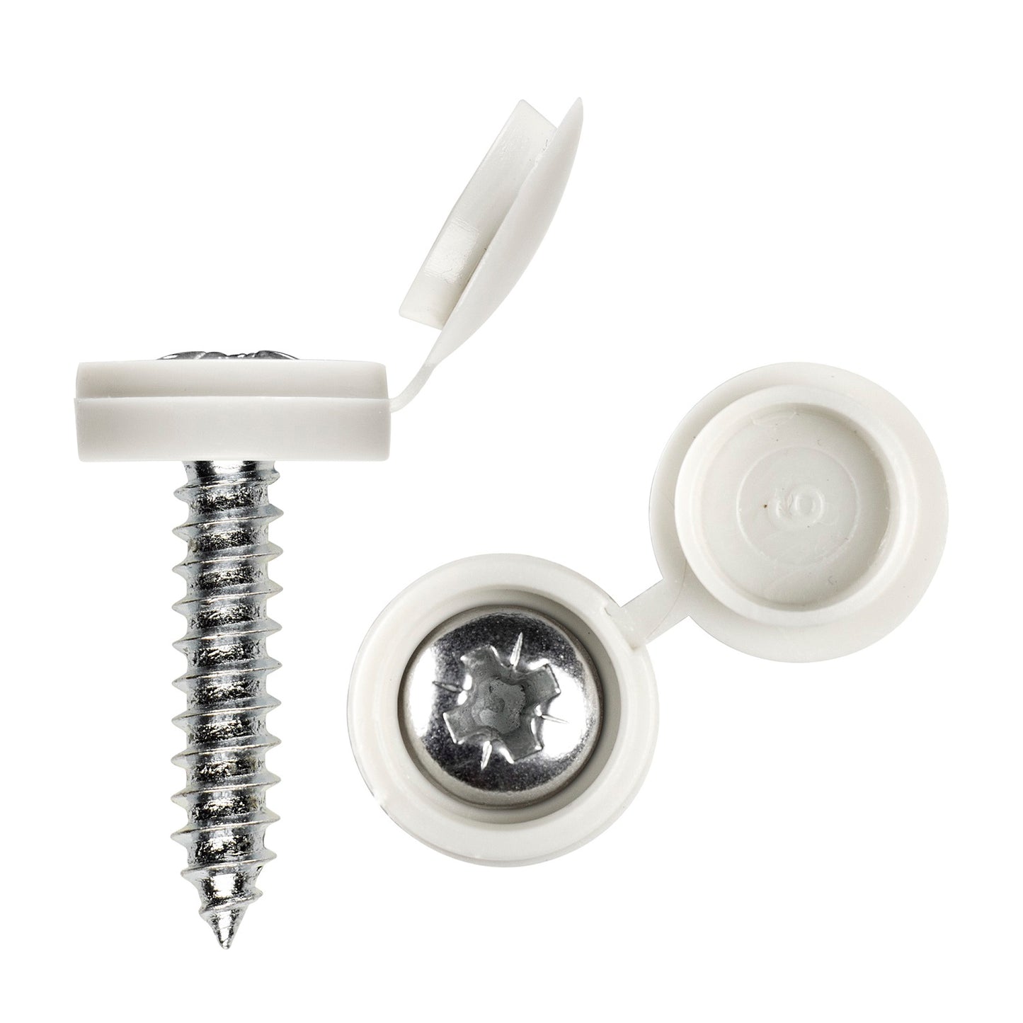 Self Tapping Screws + White Caps (per 100)