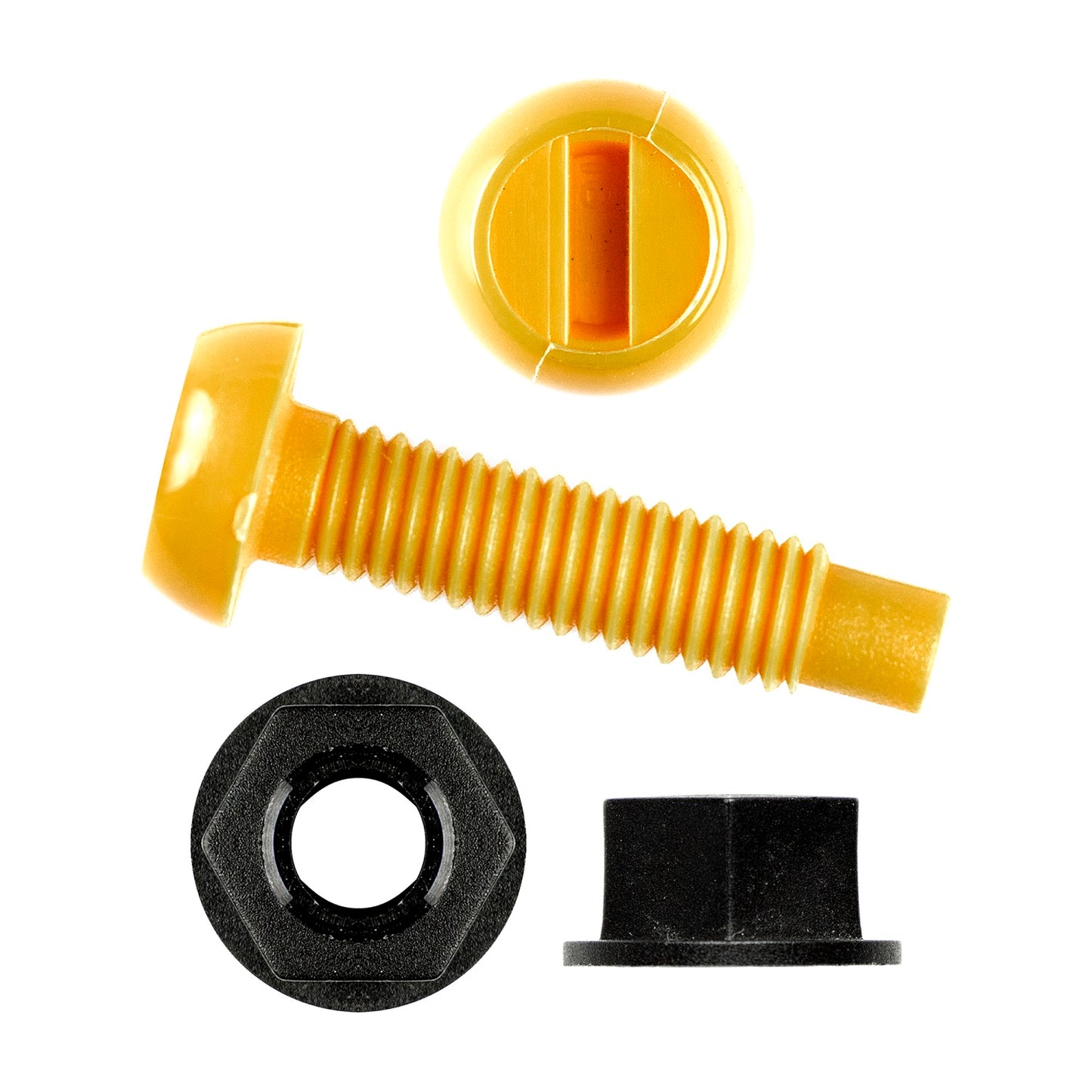 Yellow Long 1" Nuts & Bolts (per 100)
