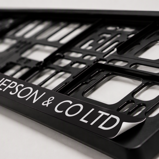 Black Rail Vinyl Sticker 500 x 15mm PRINTED (Per 100)