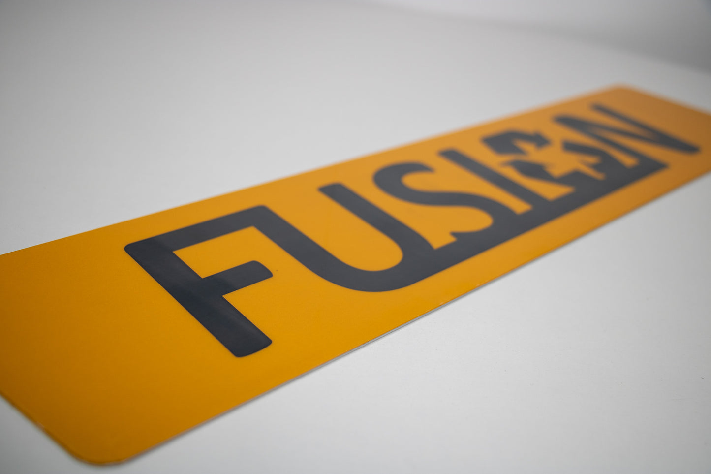 Yellow Car Standard Oblong Fusion™ Aluminium Backing 520 x 111mm