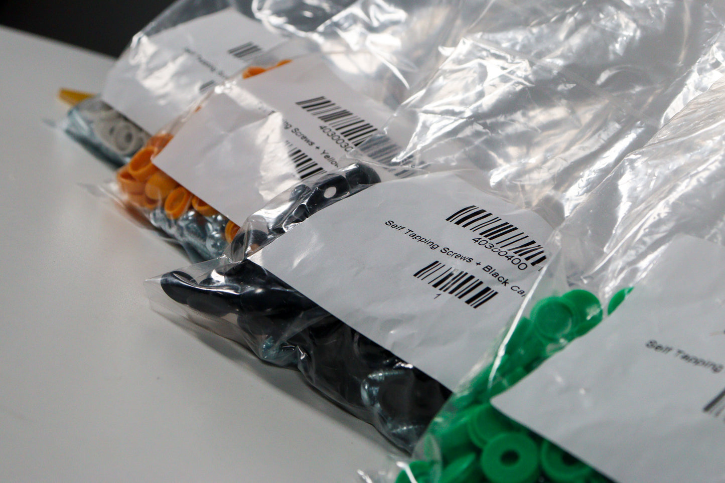 Self Tapping Screws + Yellow Caps (per 100)