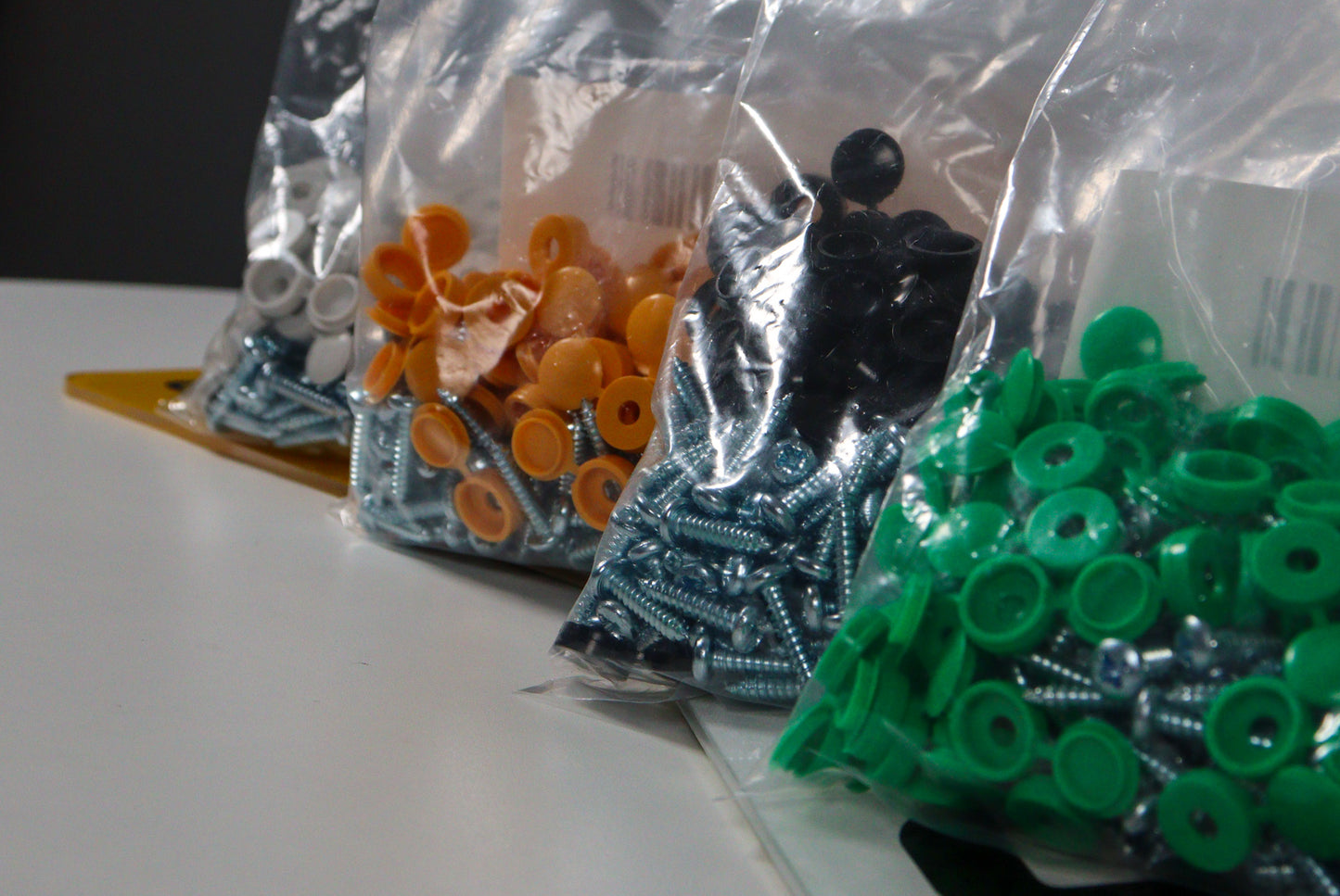 Self Tapping Screws + Yellow Caps (per 100)
