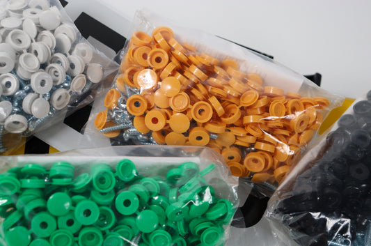 Self Tapping Screws +Brilliant White Caps (per100)